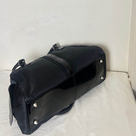 Cole Haan Canavas Patent Leather double handle Shoulder Handbag Black. - Picture 15 of 16